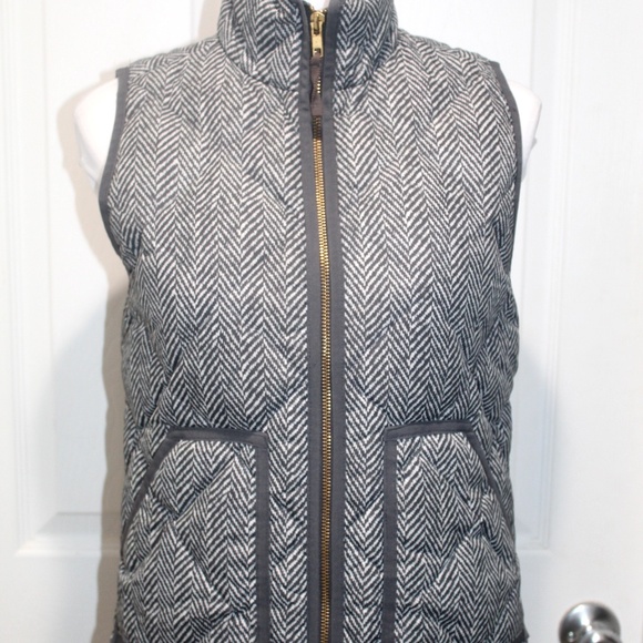 J. Crew Jackets & Blazers - J. Crew Down Herringbone Quilted Vest Puffer XXS